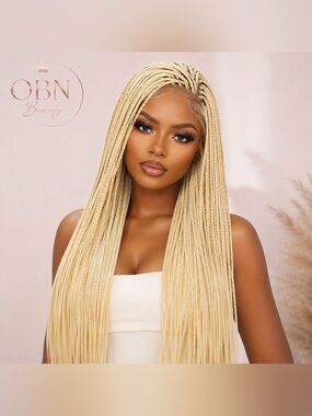 OBN Beauty Blonde Micro Braid Lace Front Wig – 24” #613
